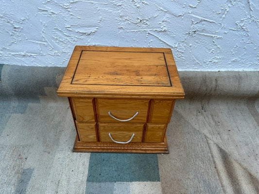 Solid wood bedside table