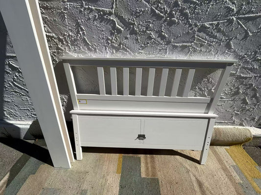 Solid wood bed frame